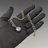 Circa 1890 British Antique Sterling Silver Albert Chain 25g Sterling Silver Compass Fob